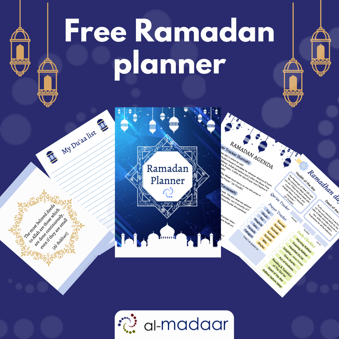Free Ramadan planner blue